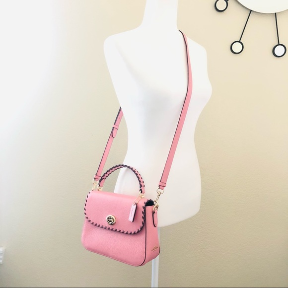 Coach Bags Coach Marlie Top Handle Satchel With Whipstitch Pink